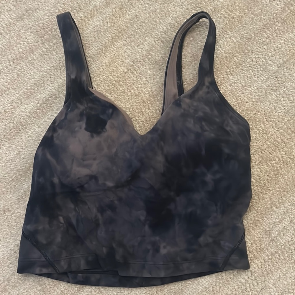 lulu lemon true navy tie dye align tank